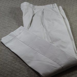 Vintage 80's Lands' End Size 12 Flat Front Light Beige Chino Slacks